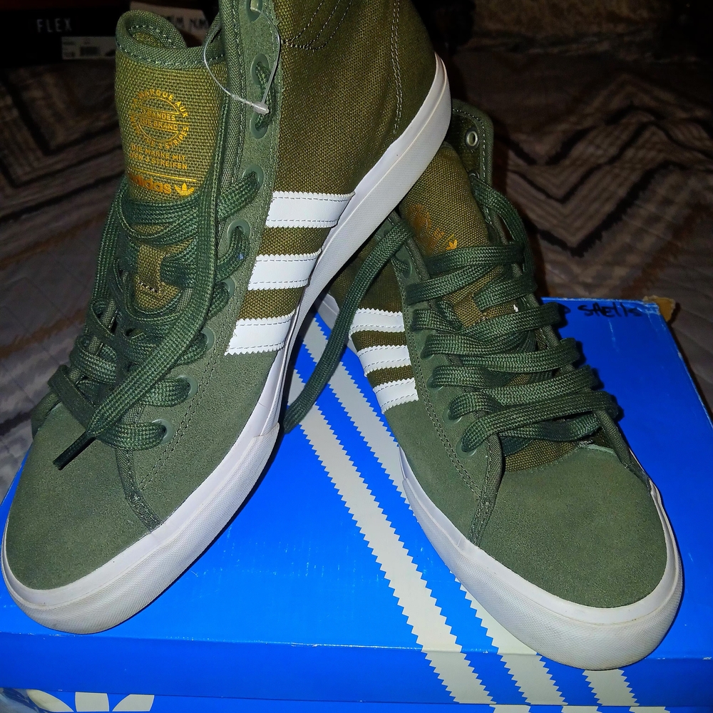 adidas Green and White Athletic Shoes